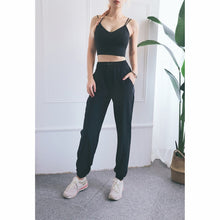 Load image into Gallery viewer, High Waist Drawstring Fitness Pants Loose Casual Sports Yoga Clothes (Color:Quicksand Powder Size:XL), M, L, XL