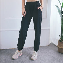 Load image into Gallery viewer, High Waist Drawstring Fitness Pants Loose Casual Sports Yoga Clothes (Color:Quicksand Powder Size:XL), M, L, XL