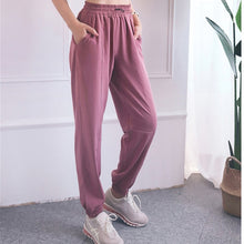 Load image into Gallery viewer, High Waist Drawstring Fitness Pants Loose Casual Sports Yoga Clothes (Color:Quicksand Powder Size:XL), M, L, XL
