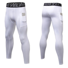Load image into Gallery viewer, Running Training Sweat Wicking Stretch Tights With Pocket (Color:Red Size:S), S, M, L, XL, XXL