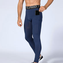 Load image into Gallery viewer, Running Training Sweat Wicking Stretch Tights With Pocket (Color:Red Size:S), S, M, L, XL, XXL