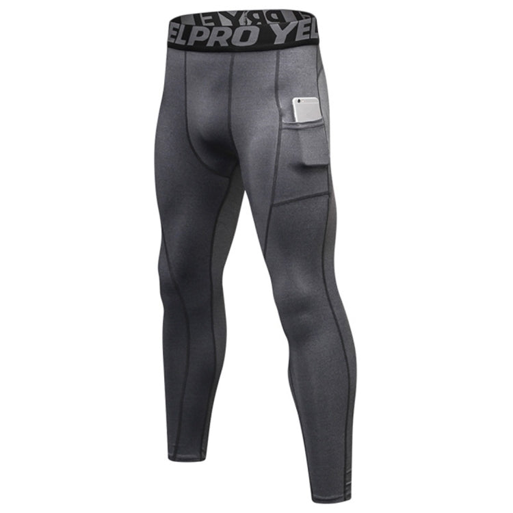Running Training Sweat Wicking Stretch Tights With Pocket (Color:Red Size:S), S, M, L, XL, XXL
