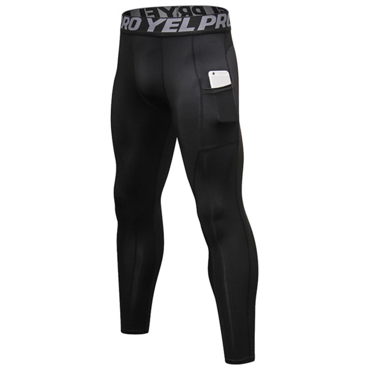 Running Training Sweat Wicking Stretch Tights With Pocket (Color:Red Size:S), S, M, L, XL, XXL