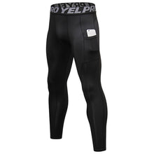 Load image into Gallery viewer, Running Training Sweat Wicking Stretch Tights With Pocket (Color:Red Size:S), S, M, L, XL, XXL