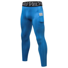 Load image into Gallery viewer, Running Training Sweat Wicking Stretch Tights With Pocket (Color:Red Size:S), S, M, L, XL, XXL
