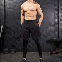 Load image into Gallery viewer, Fake Two Piece Fitness Leisure Stretch Quick Drying Pants, S, M, L, XL, XXL