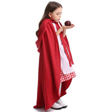 Load image into Gallery viewer, Little Red Riding Hood Parent Child Fairy Tale Drama Performance Costume Little Red Riding Hood Dress Little Maid Two Dress Halloween Costume (Color:Cape+Maid Size:L), XS, S, M, L