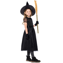Load image into Gallery viewer, Black Gauze Little Witch Costume, Halloween Cosplay Witch Costume, S, M, L