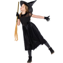 Load image into Gallery viewer, Black Gauze Little Witch Costume, Halloween Cosplay Witch Costume, S, M, L