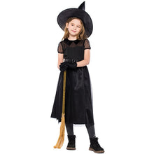 Load image into Gallery viewer, Black Gauze Little Witch Costume, Halloween Cosplay Witch Costume, S, M, L