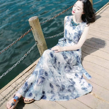 Load image into Gallery viewer, Slim-fit Sleeveless Polyester Dress