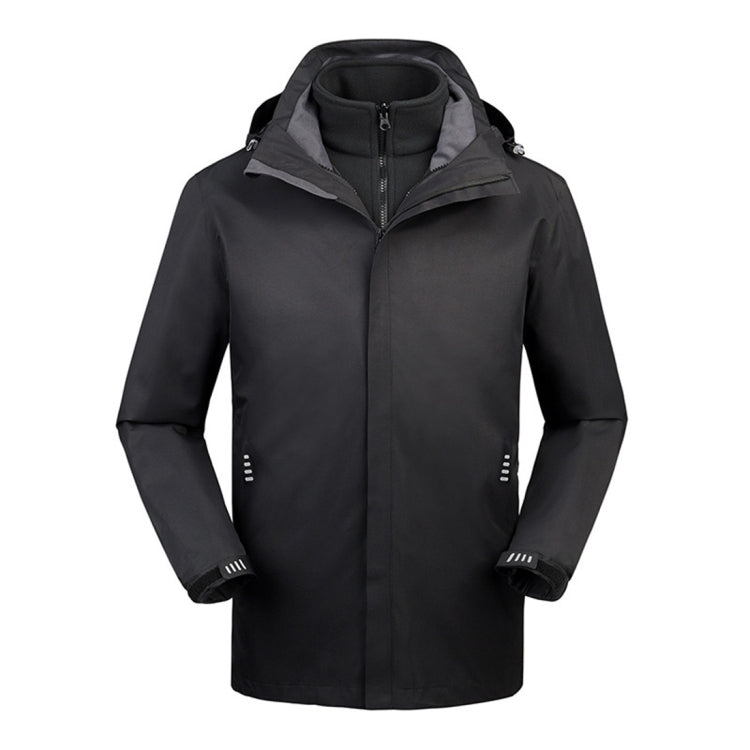 Mens Detachable Two Piece Warm, Waterproof And Breathable Couples Stormsuit (Color:Gentleman Grey Size:XXXXL), M, L, XL, XXL, XXXL, XXXXL