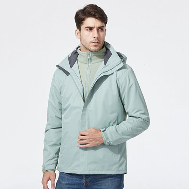 Mens Detachable Two Piece Warm, Waterproof And Breathable Couples Stormsuit (Color:Gentleman Grey Size:XXXXL), M, L, XL, XXL, XXXL, XXXXL