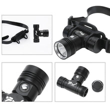 Load image into Gallery viewer, 60m Underwater Photography Video Fill-up Headlight Diving Flashlight with Battery Display Function(Headlight+Battery+Charger)