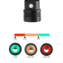 Load image into Gallery viewer, 60m Underwater Photography Video Fill-up Headlight Diving Flashlight with Battery Display Function(Headlight+Battery+Charger)