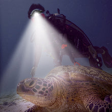 Load image into Gallery viewer, 60m Underwater Photography Video Fill-up Headlight Diving Flashlight with Battery Display Function(Headlight+Battery+Charger)