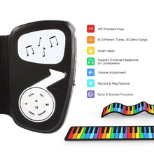Load image into Gallery viewer, 49-key Hand Roll Silicone Children Electronic Piano, colored