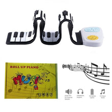 Load image into Gallery viewer, 49-key Hand Roll Silicone Children Electronic Piano, colored