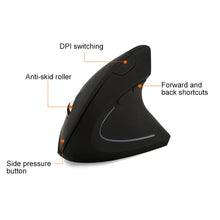 Load image into Gallery viewer, Battery Version Wireless Mouse Vertical 2.4GHz Optical Mouse, Battery Version (Black), Battery Version (White)