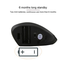 Load image into Gallery viewer, Battery Version Wireless Mouse Vertical 2.4GHz Optical Mouse, Battery Version (Black), Battery Version (White)