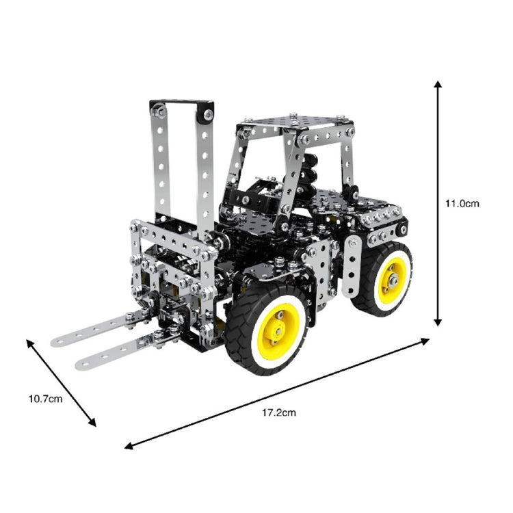 589PCS Stainless Steel Gear Manually Operated Forklift DIY Assembly Building Block Educational Toys Kit for MoFun SW-030
