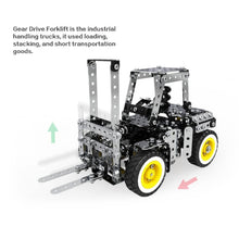 Load image into Gallery viewer, 589PCS Stainless Steel Gear Manually Operated Forklift DIY Assembly Building Block Educational Toys Kit for MoFun SW-030