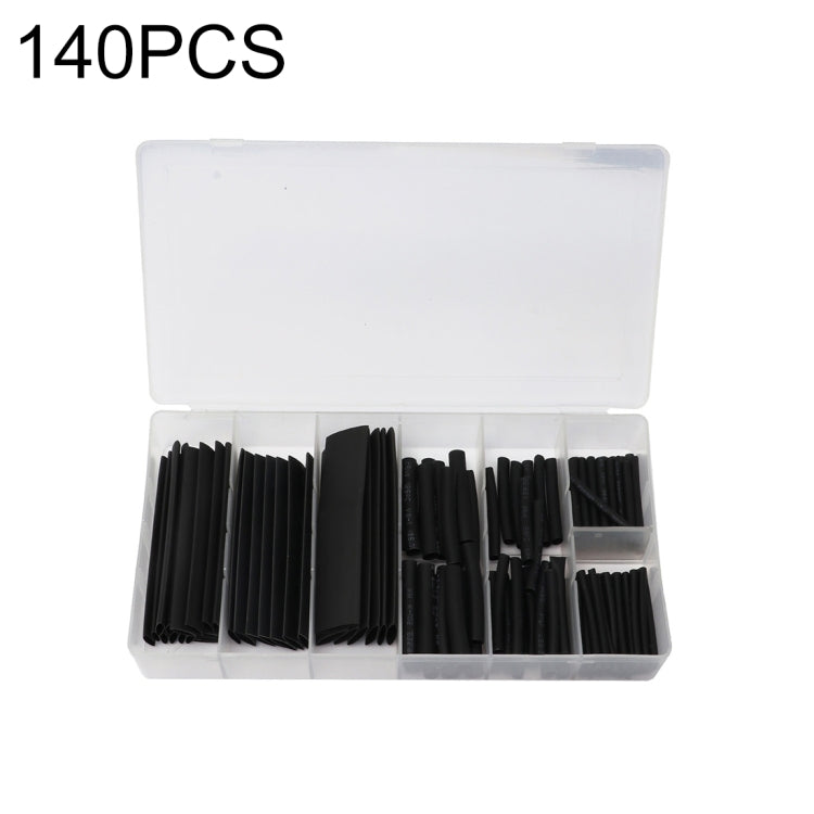 140 PCS / Box Waterproof High Toughness Oxidation Resistance Seal Heat-shrinkable Butt Wire Tube, Random Color Delivery, Butt Wire Tube