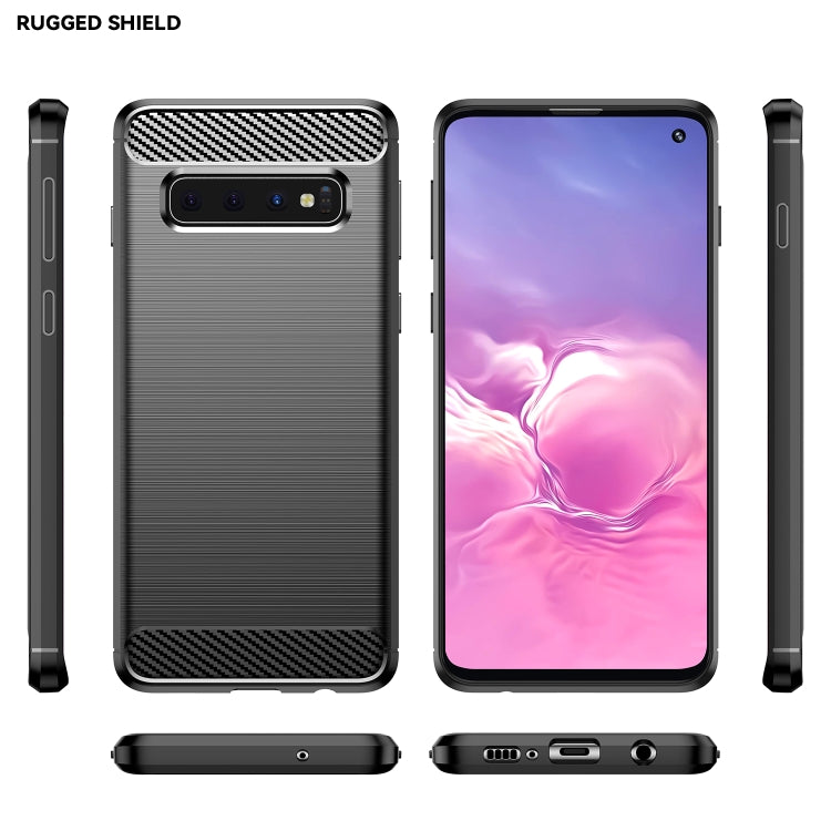 Brushed Texture Carbon Fiber TPU Case for Galaxy S10