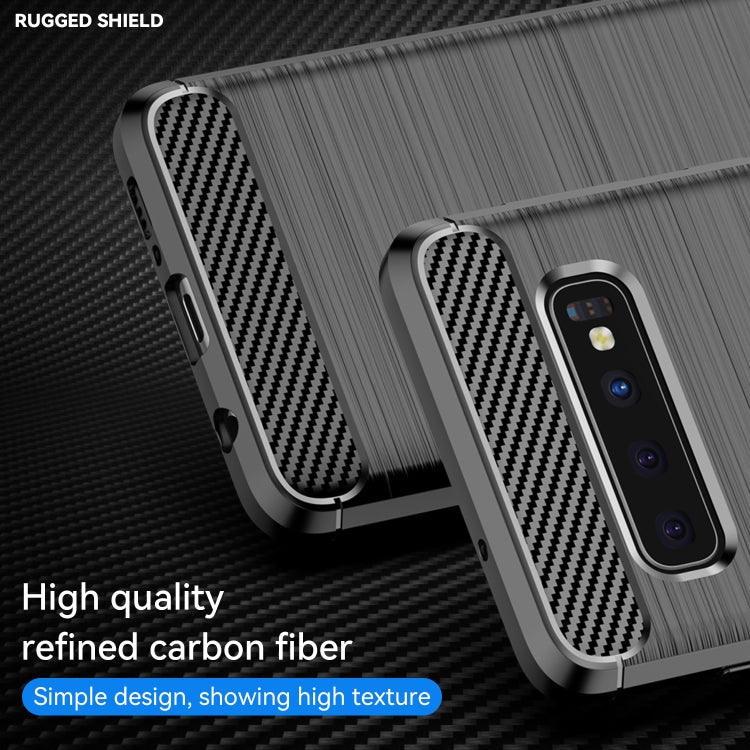 Brushed Texture Carbon Fiber TPU Case for Galaxy S10