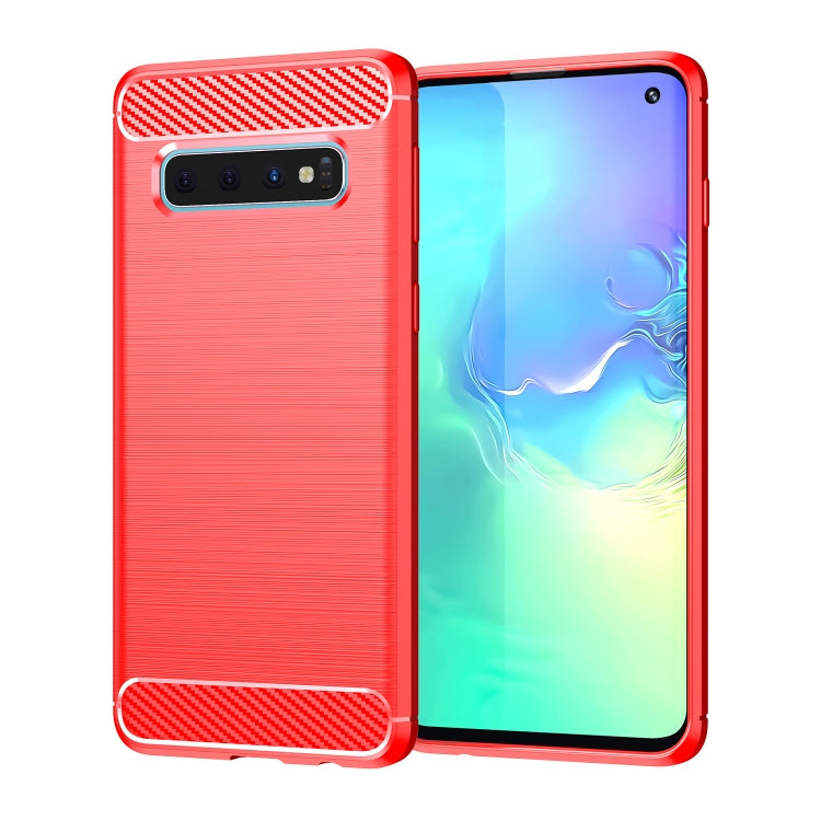 Brushed Texture Carbon Fiber TPU Case for Galaxy S10