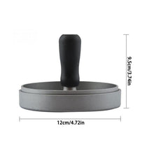 Load image into Gallery viewer, Household Food Grade Aluminum Alloy Kitchen Non-stick Coating Pressure Meat Patty Cake Hamburger Mold with 40 PCS Sided Silicone Papers, 1PC Black Handle