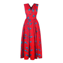 Load image into Gallery viewer, Ladies Feather Print Lace Slit Dress, S, M, L, XL