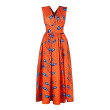Load image into Gallery viewer, Ladies Feather Print Lace Slit Dress, S, M, L, XL