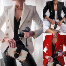 Load image into Gallery viewer, Solid Color Slim Long-sleeved Cardigan Short Suit Jacket for Ladies, S, M, L, XL
