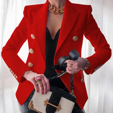 Load image into Gallery viewer, Solid Color Slim Long-sleeved Cardigan Short Suit Jacket for Ladies, S, M, L, XL