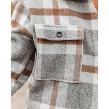 Load image into Gallery viewer, Lapel Long Sleeve Flannel Check Shirt Loose Casual Cardigan Jacket for Ladies, S, M, L, XL, XXL