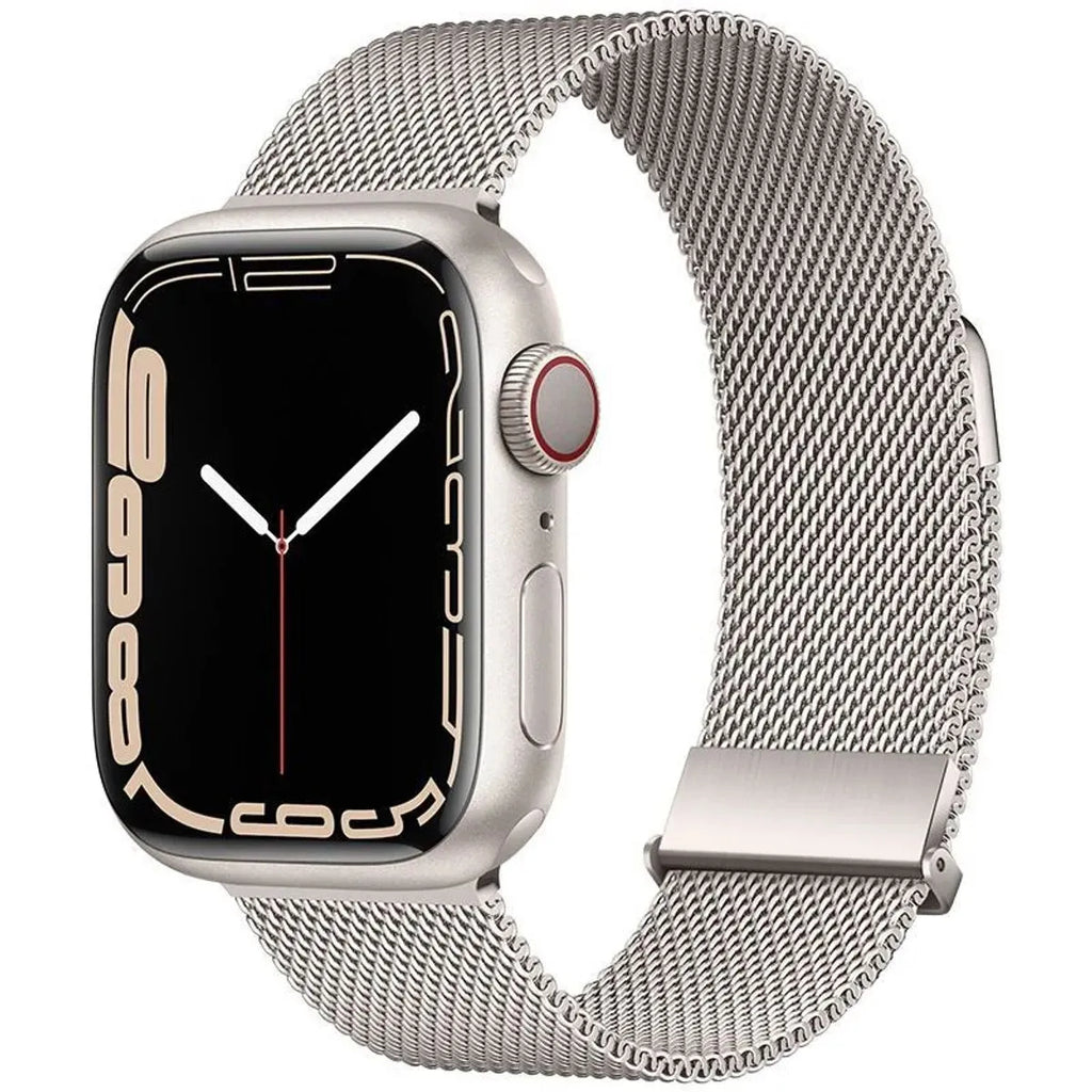 42/44/45/mm Milanese Stainless Steel Metal Magnetic Strap for Apple iWatch - Star Light Silver