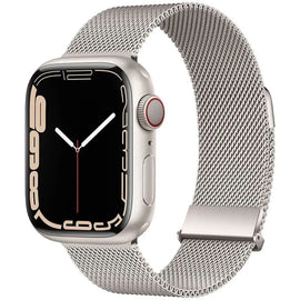 42/44/45/mm Milanese Stainless Steel Metal Magnetic Strap for Apple iWatch - Star Light Silver