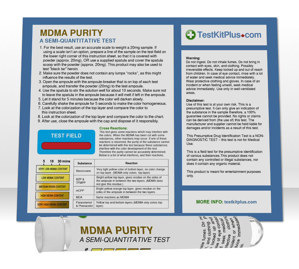 Testkit Plus MDMA (Molly/Ecstasy) Purity Test Kit