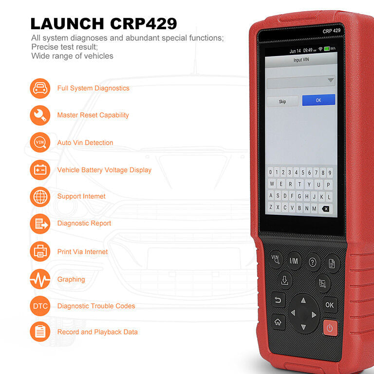 Launch CRP 429 Full System Diagnostic & IMMO Programmer Machine