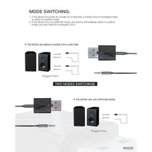 Load image into Gallery viewer, Techme KN320 Bluetooth 5.0 Transmitter Receiver Stereo Wireless Adapter