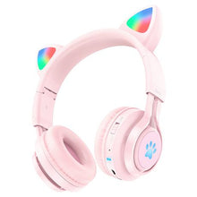 Load image into Gallery viewer, Hoco W39 Bluetooth 5.3 Wireless Cat Ear Headphones - Pink