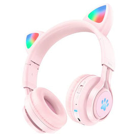 Hoco W39 Bluetooth 5.3 Wireless Cat Ear Headphones - Pink