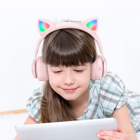 Hoco W39 Bluetooth 5.3 Wireless Cat Ear Headphones - Pink