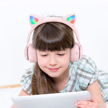 Load image into Gallery viewer, Hoco W39 Bluetooth 5.3 Wireless Cat Ear Headphones - Pink