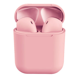 Music Taxi i12 TWS Android & IOS Compatible Wireless Earphones - Pink