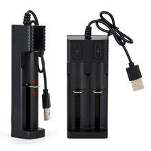 Load image into Gallery viewer, Goop USB Smart Charger with 2 x 18650 2800mah 3.7V Rechargeable Batteries