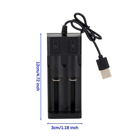 Goop USB Smart Charger with 2 x 18650 2800mah 3.7V Rechargeable Batteries
