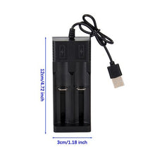 Load image into Gallery viewer, Goop USB Smart Charger with 2 x 18650 2800mah 3.7V Rechargeable Batteries