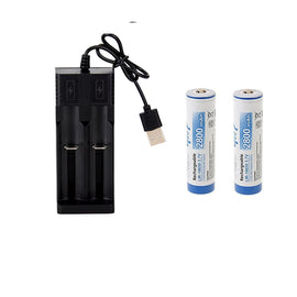 Goop USB Smart Charger with 2 x 18650 2800mah 3.7V Rechargeable Batteries